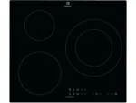Placa inducción - Electrolux LIT60336C, Inducción, Eléctrica, 3 zonas, 60 cm, Sin marco, Negro