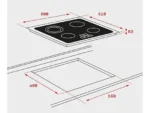 Placa vitrocerámica - Teka TB 6315, 3 zonas, Zona grande 27 cm, Touch Control, 60 cm, Negro - Imagen 2